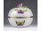 Régi nagyméretű Viktória mintás Herendi porcelán bonbonier 11 cm