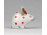 Antik ó-herendi porcelán kisméretű piros pettyes nyúl 2.4 cm