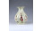 Vajszínű virágmintás Zsolnay porcelán gerezdes váza 11.5 cm