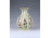 Vajszínű virágmintás Zsolnay porcelán gerezdes váza 11.5 cm