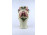 Vajszínű domború virágdíszes füles Zsolnay porcelán váza 22 cm