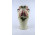 Vajszínű domború virágdíszes füles Zsolnay porcelán váza 22 cm