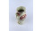 Vajszínű domború virágdíszes füles Zsolnay porcelán váza 22 cm