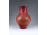 Repesztett Török János ökörvérmázas modernista Zsolnay porcelán váza 19 cm
