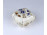 Vajszínű búzavirágos Zsolnay porcelán bonbonier