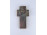 Antik zöld ónix francia art deco kereszt feszület 15.5 cm 