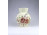 Régi virágos vajszínű Zsolnay porcelán váza 12.5 cm