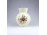 Régi virágos vajszínű Zsolnay porcelán váza 12.5 cm