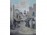 Antik orientalista festmény arab utcarészlet
