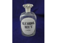 Antik patika üveg ALCOHOL RECT