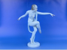 Herendi táncosnő női akt porcelán figura