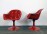 Retro Space Age design piros forgó szék párban