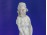 Művészi kerámia kendős nő talapzaton 40 cm