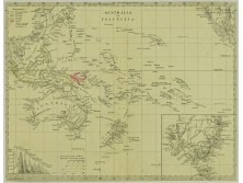 Antik acélmetszet térkép AUSZTRÁLIA