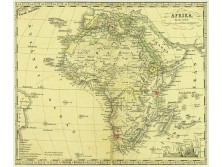 Antik acélmetszet térkép AFRIKA