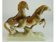 Royal Dux porcelán ló szobor