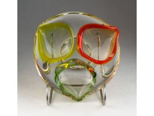 Retro cseh művészi Bohemia üveg hamutál