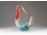 Madár alakú színezett művészi üveg hamutál