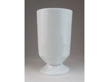 Antik tejüveg Biedermeier talpas pohár 15 cm