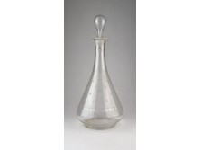 Régi nagyméretű csiszolt dugós üveg 33 cm