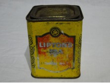 Antik angol LIPTON teás fémdoboz pléh doboz