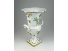 Viktória mintás Herendi porcelán serleg váza